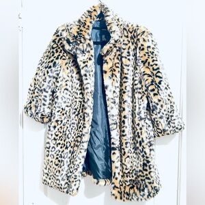 Forever 21 Animal Print Faux Fur Jacket